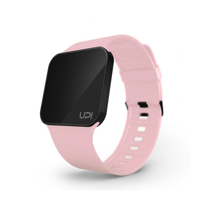 Upwatch İsim Yazılabilir Upgrade Matte Black And Baby Pink Strap Kadın Kol Saati