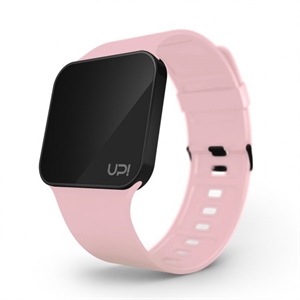 Upwatch İsim Yazılabilir Upgrade Matte Black And Baby Pink Strap Kadın Kol Saati