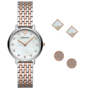 Emporio Armani AR80019 Kadın Set Kol Saati ve Küpe