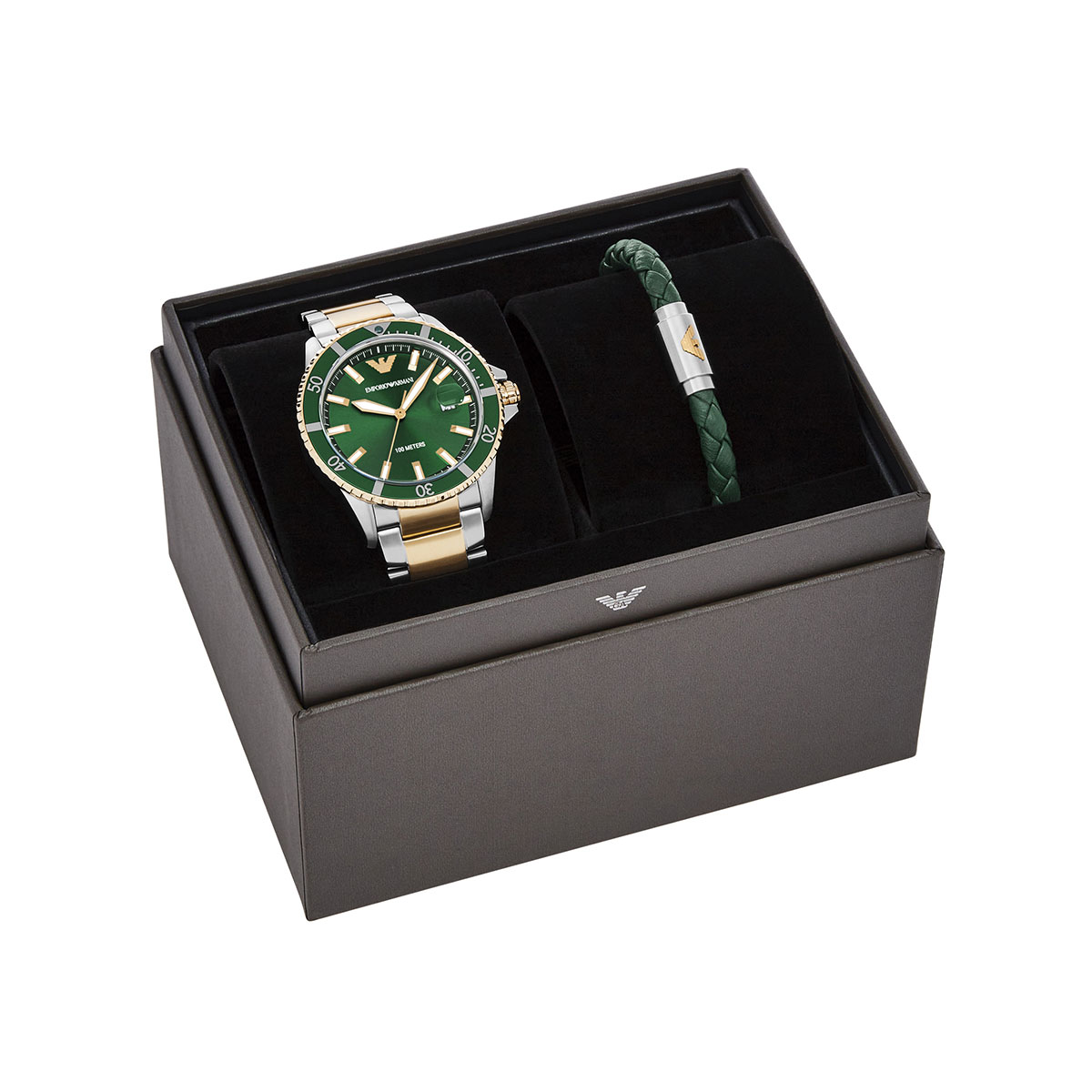 Emporio Armani AR80063SET Erkek Kol Saati ve Bileklik Seti