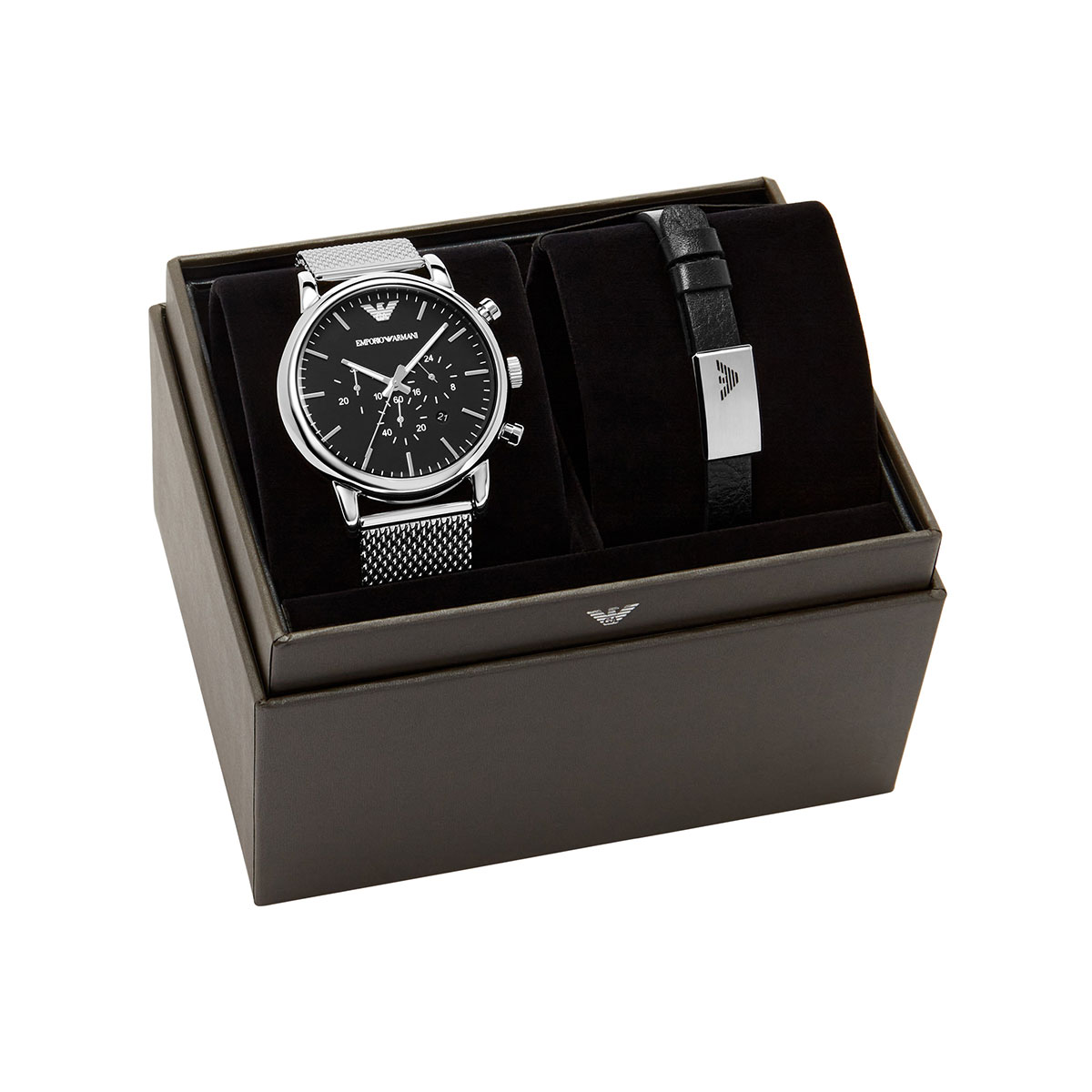 Emporio Armani AR80062SET Erkek Kol Saati ve Bileklik Seti