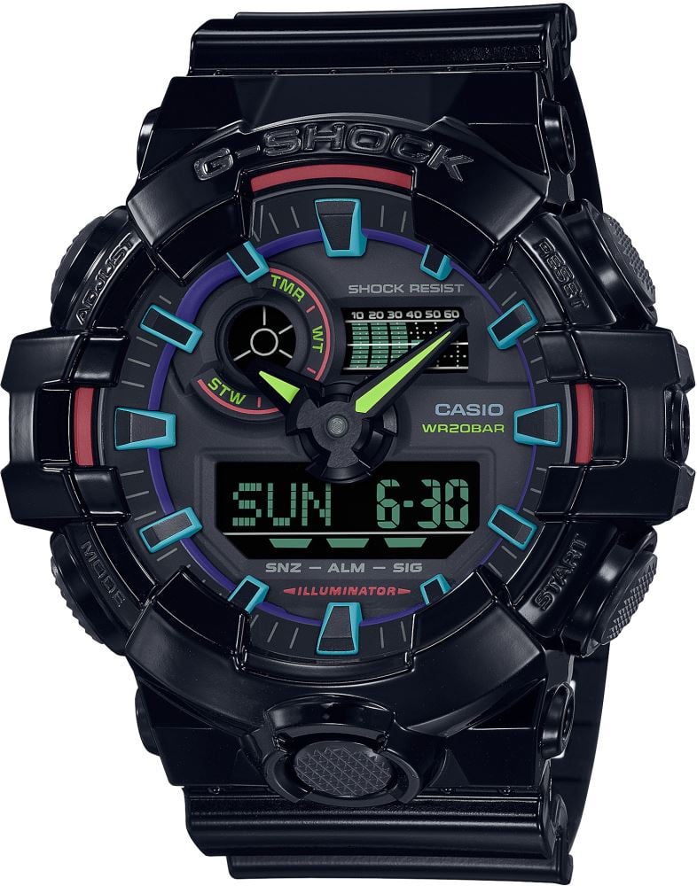 Casio G-SHOCK GA-700RGB-1ADR Erkek Kol Saati