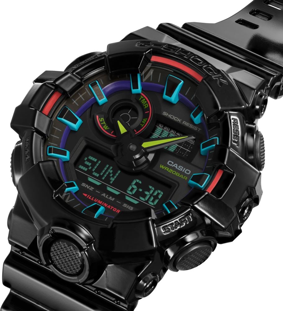 Casio G-SHOCK GA-700RGB-1ADR Erkek Kol Saati