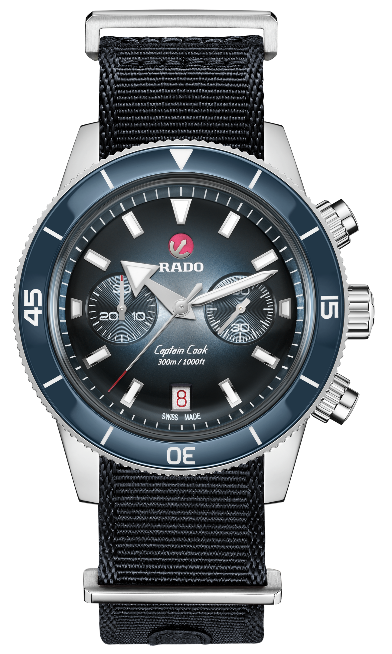 Rado Captain Cook Automatic Chronograph R32145208 Yedek Kordonlu