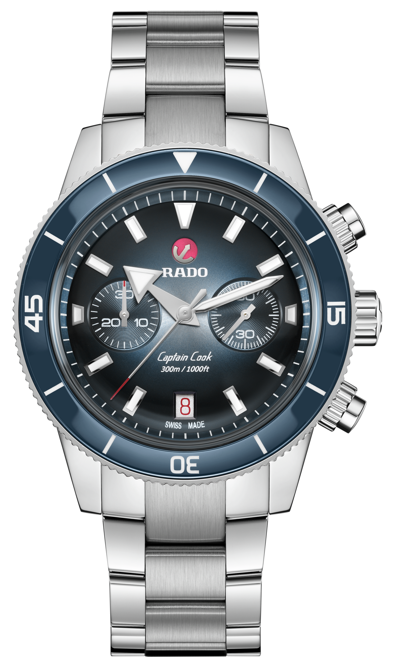 Rado Captain Cook Automatic Chronograph R32145208 Yedek Kordonlu