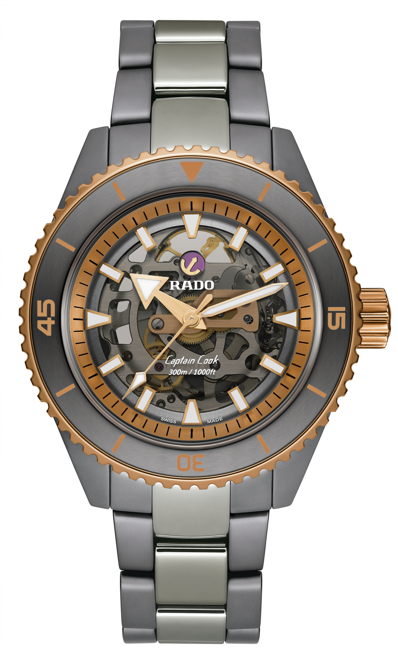 Rado Captain Cook High-Tech Ceramic Skeleton R32148162 Erkek Kol Saati