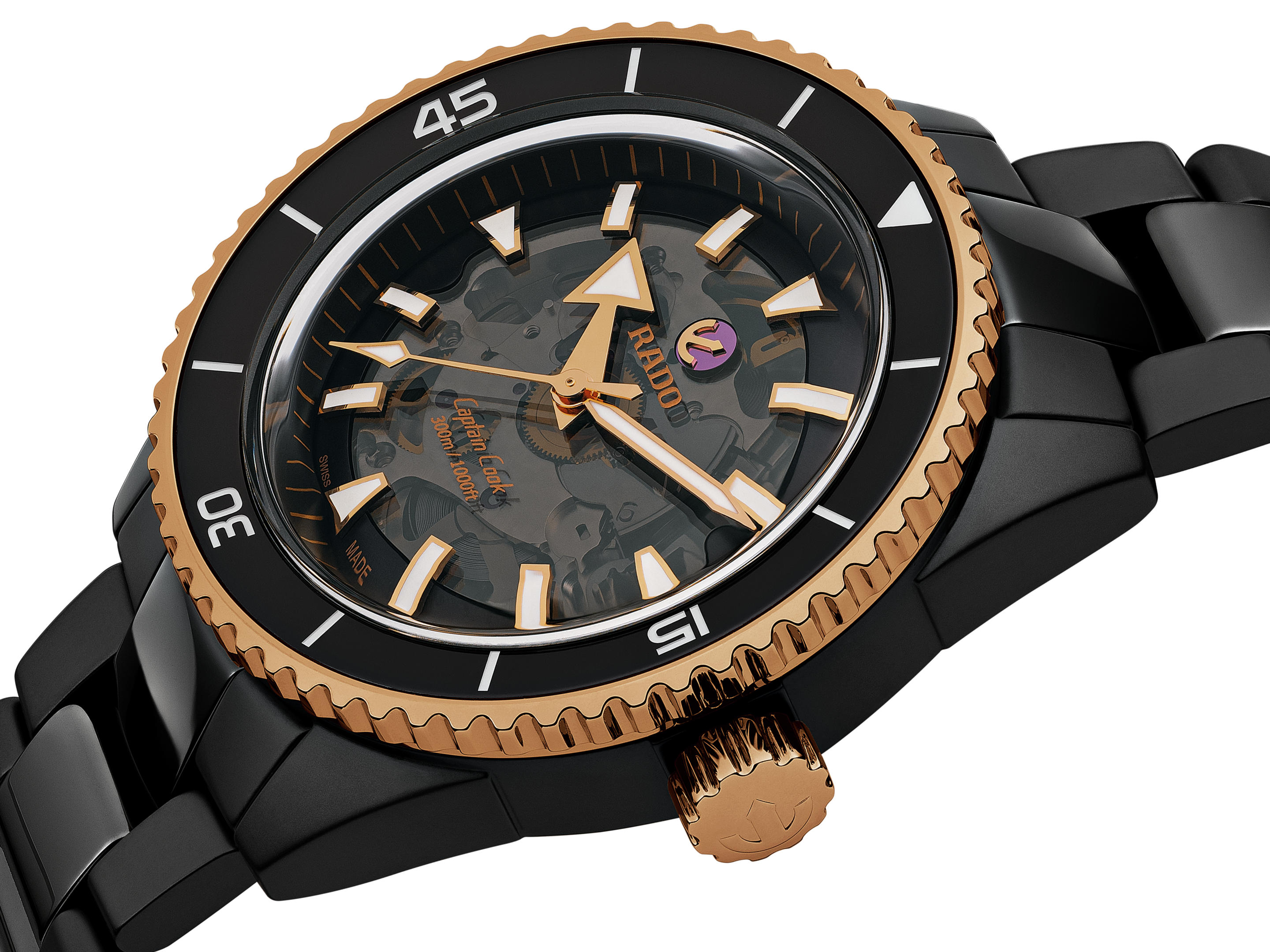 Rado Captain Cook High-Tech Ceramic Skeleton R32127162 Erkek Kol Saati