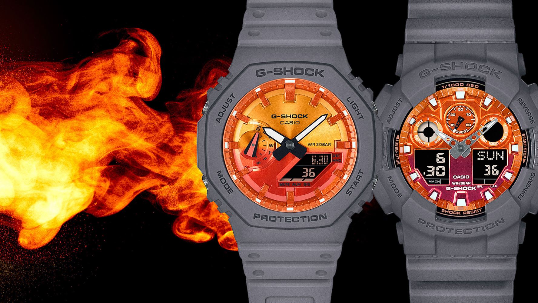 Casio G-SHOCK GA-100FL-8ADR Erkek Kol Saati