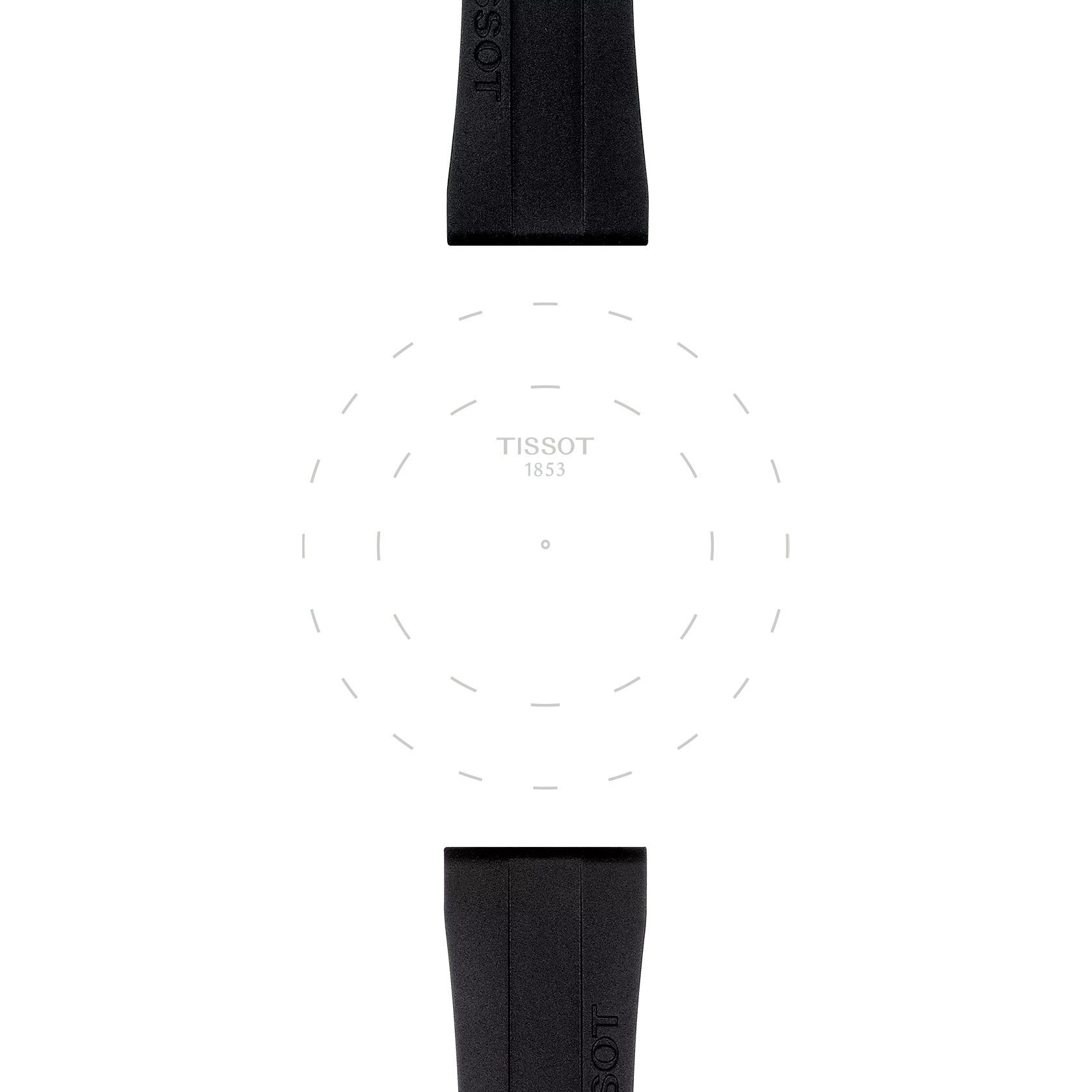 Tissot T852044545 Siyah Kauçuk Kordon 20 mm