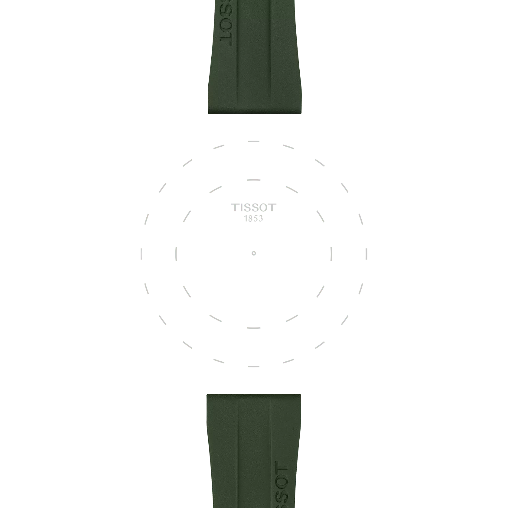 Tissot T852049054 Haki Kauçuk Kordon 20 mm