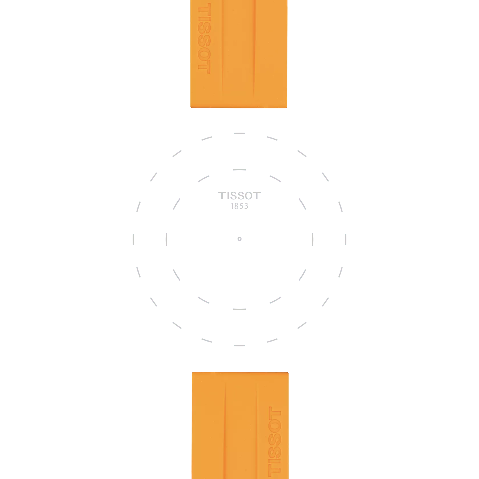 Tissot T852047918 Turuncu Kauçuk Kordon 22 mm