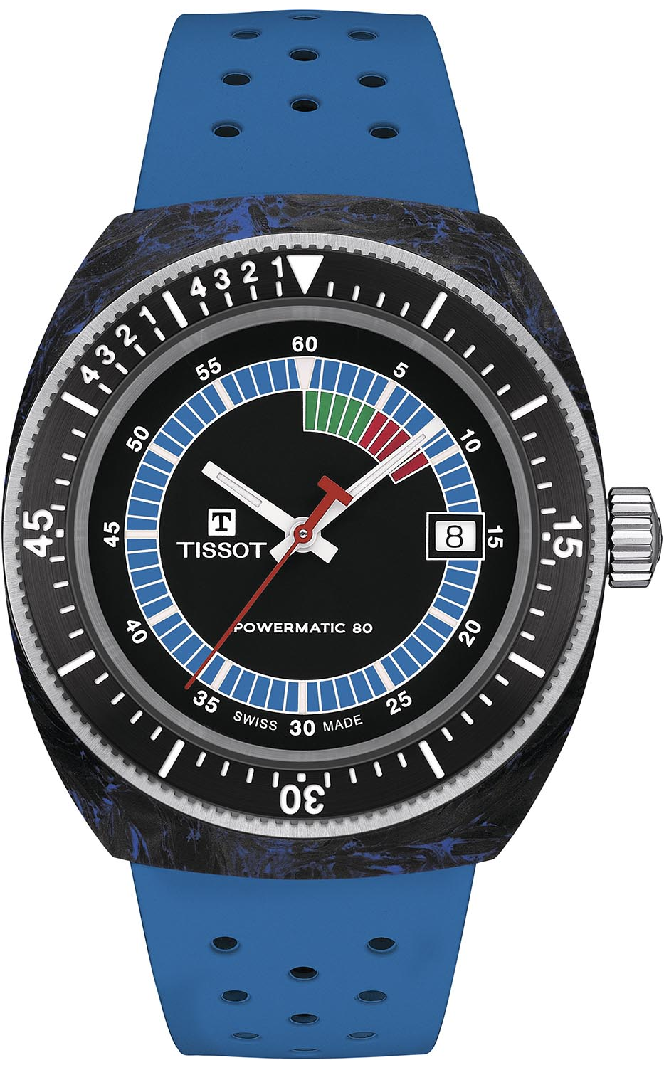 Tissot Sideral T603048858 (T145407) Mavi Kauçuk Kordon