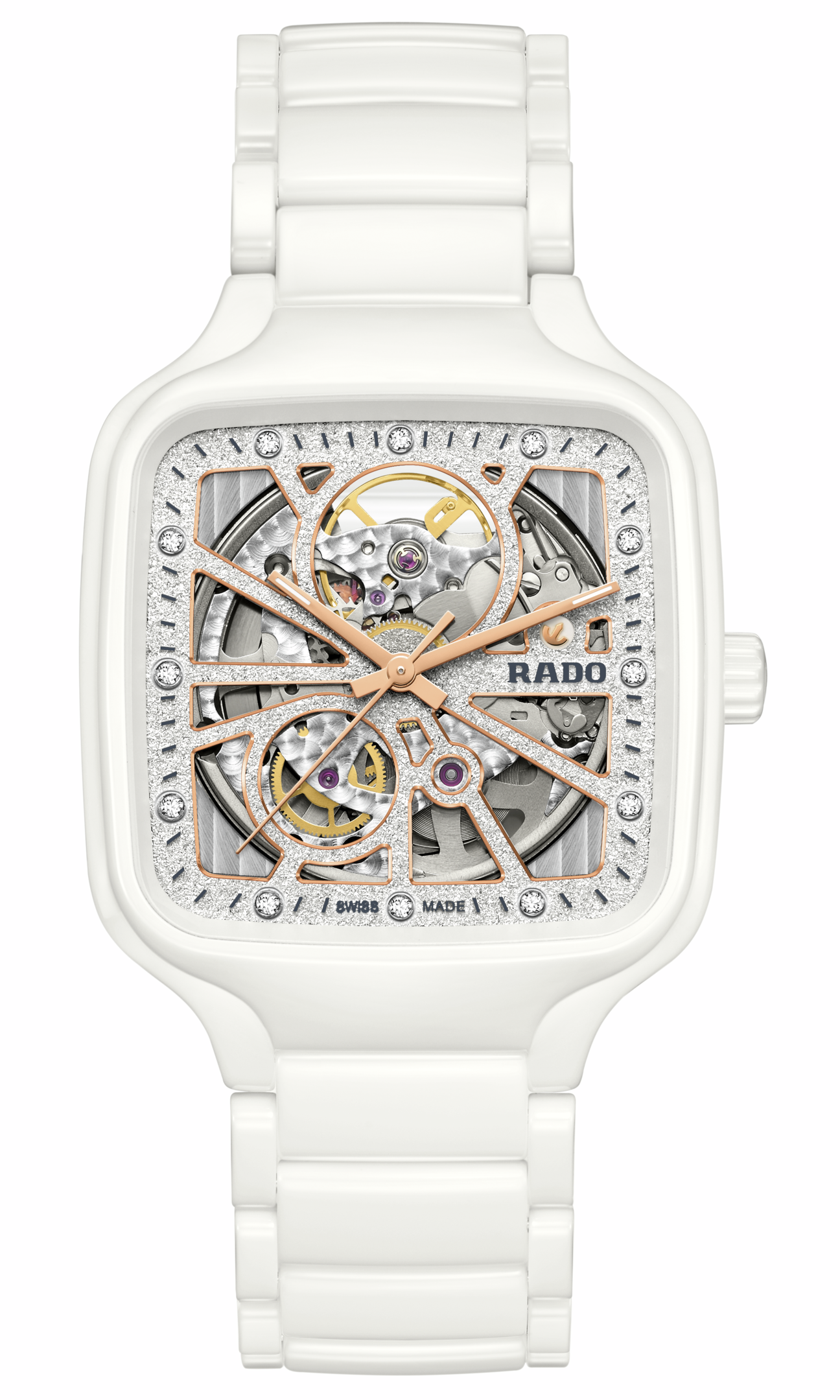 Rado True Square Automatic Open Heart Sparkling R27073722 Unisex Kol Saati