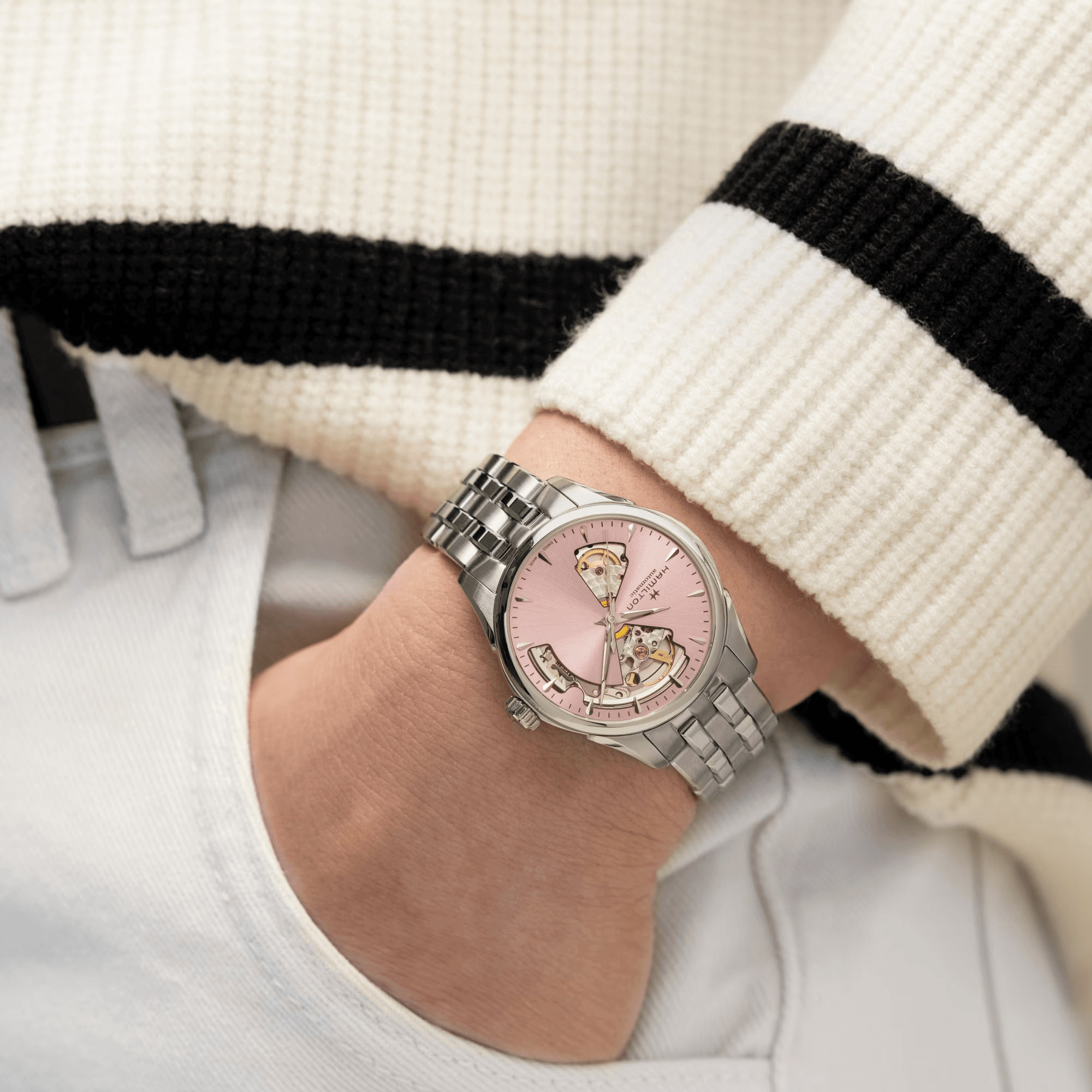 Hamilton Jazzmaster Open Heart Lady Automatic 36mm H32215170 Kadın Kol Saati
