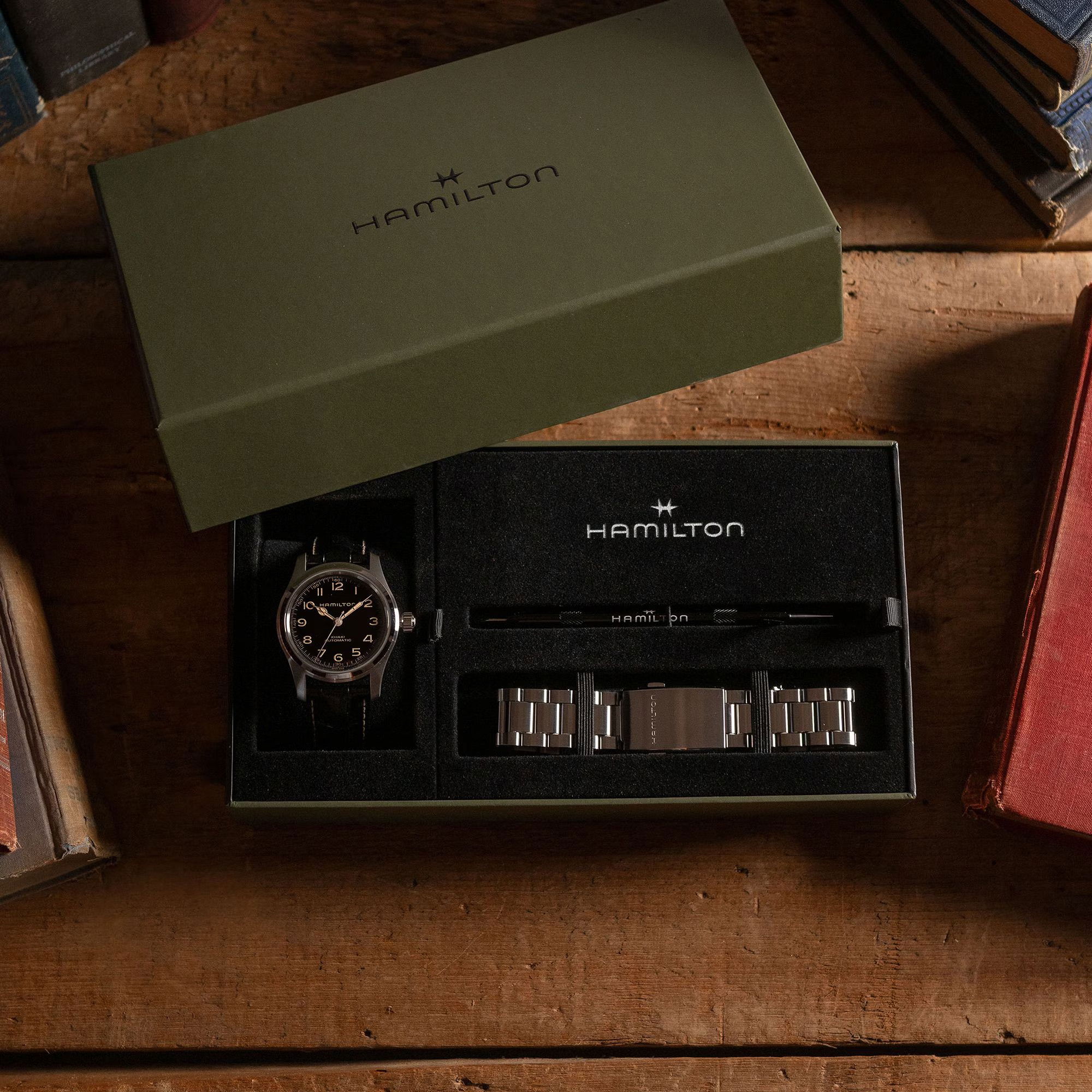 Hamilton Khaki Field Murph Automatic 42mm Bilezik Seti H70605732 Erkek Kol Saati
