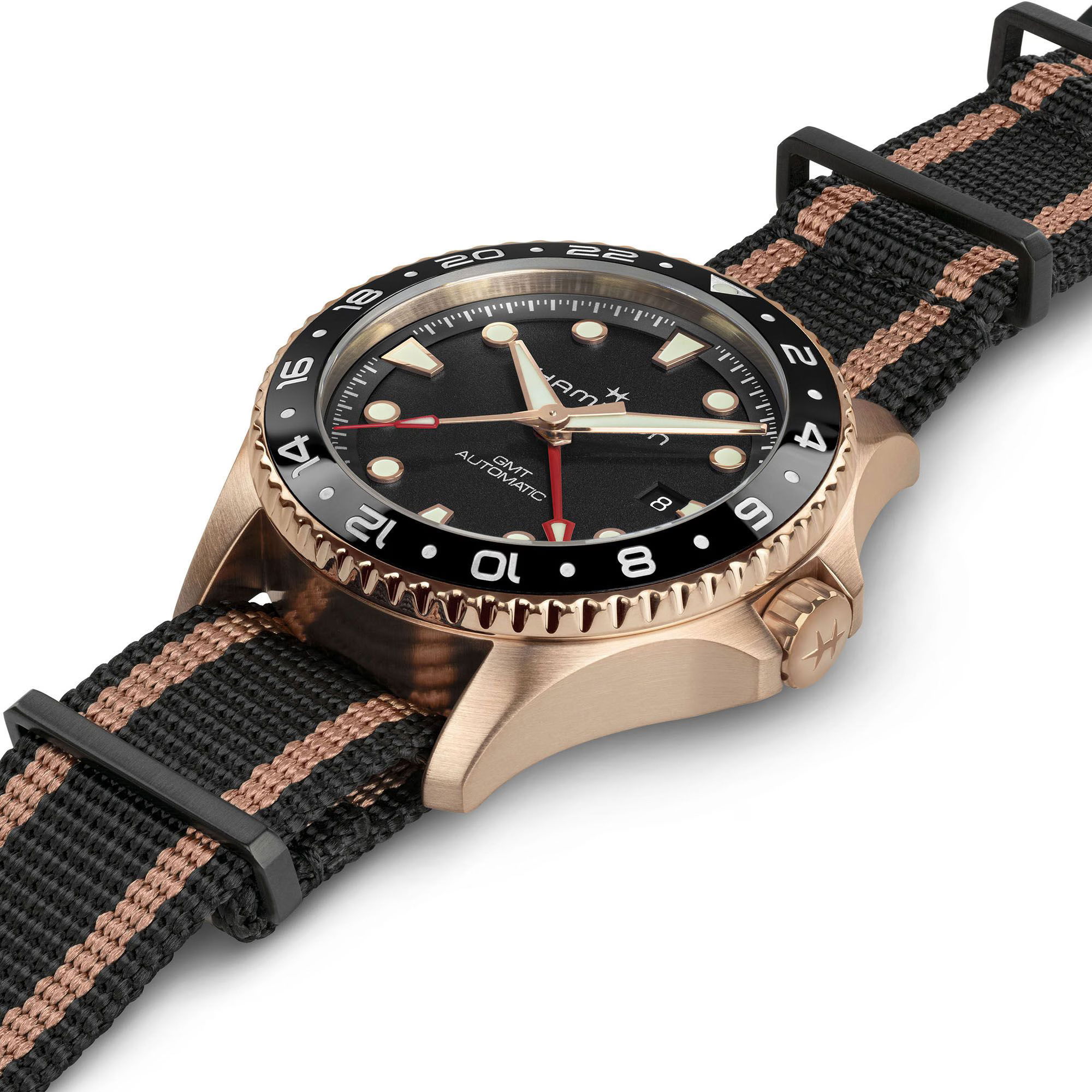 Hamilton Khaki Navy Scuba Automatic GMT 43mm Bronze H82565930 Erkek Kol Saati