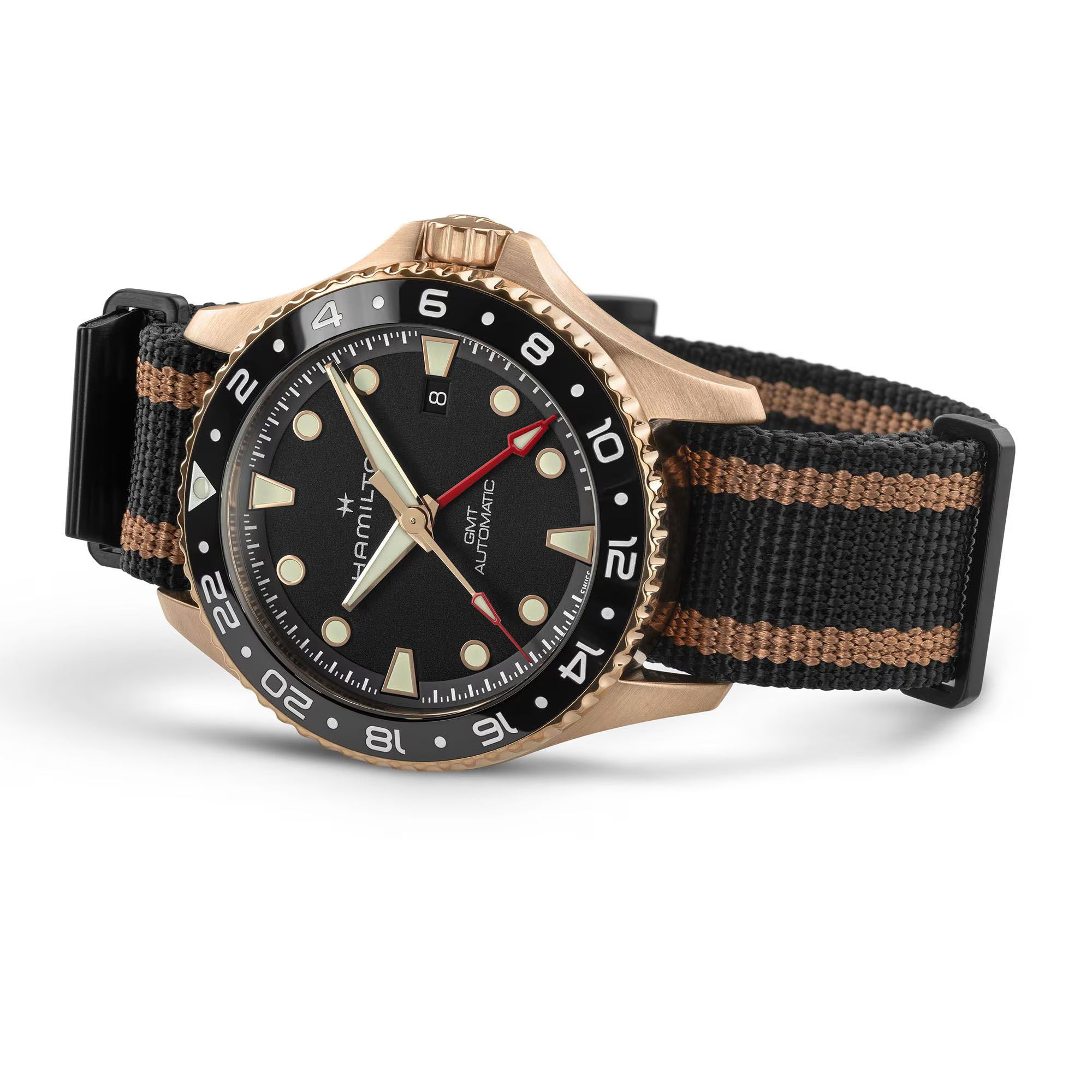 Hamilton Khaki Navy Scuba Automatic GMT 43mm Bronze H82565930 Erkek Kol Saati