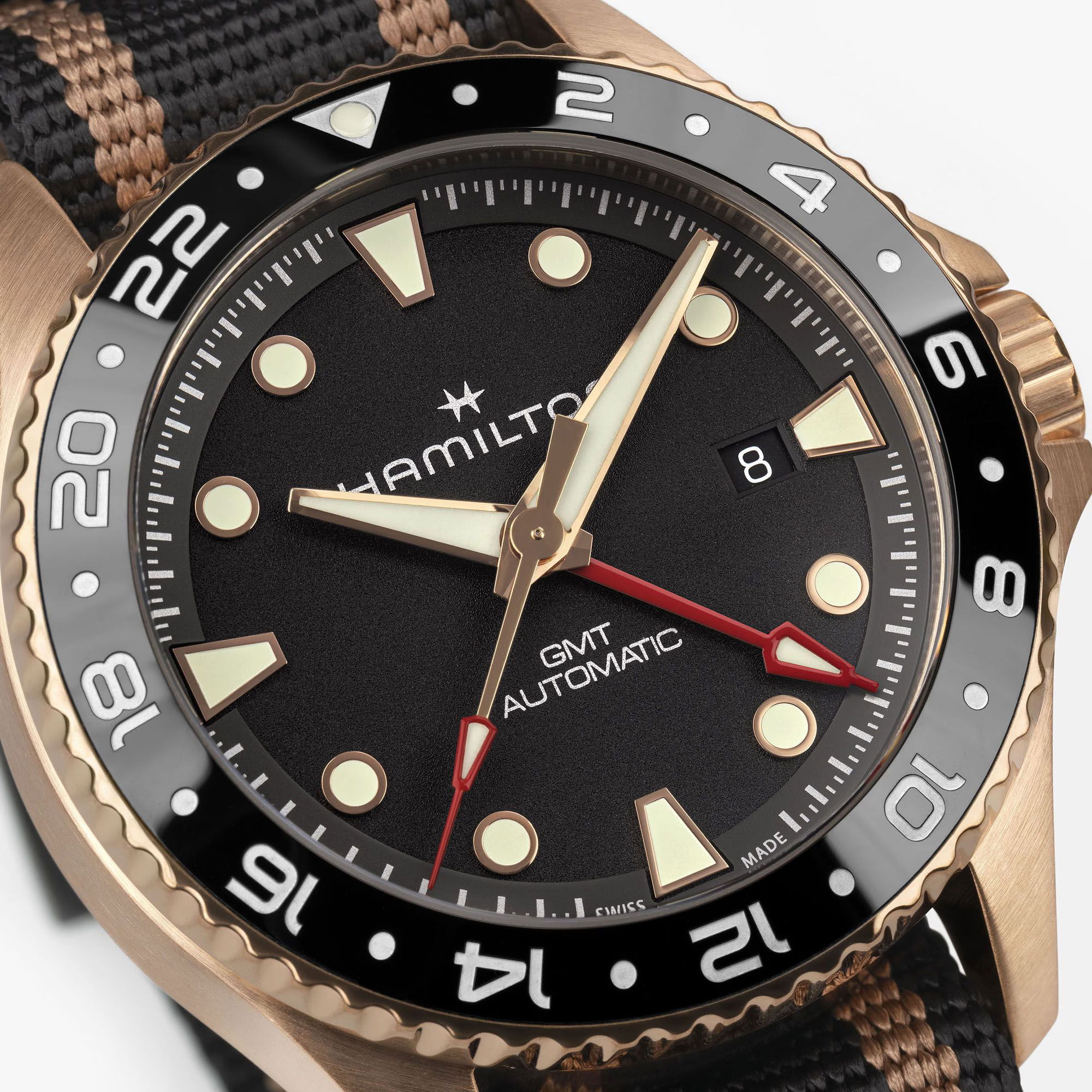 Hamilton Khaki Navy Scuba Automatic GMT 43mm Bronze H82565930 Erkek Kol Saati