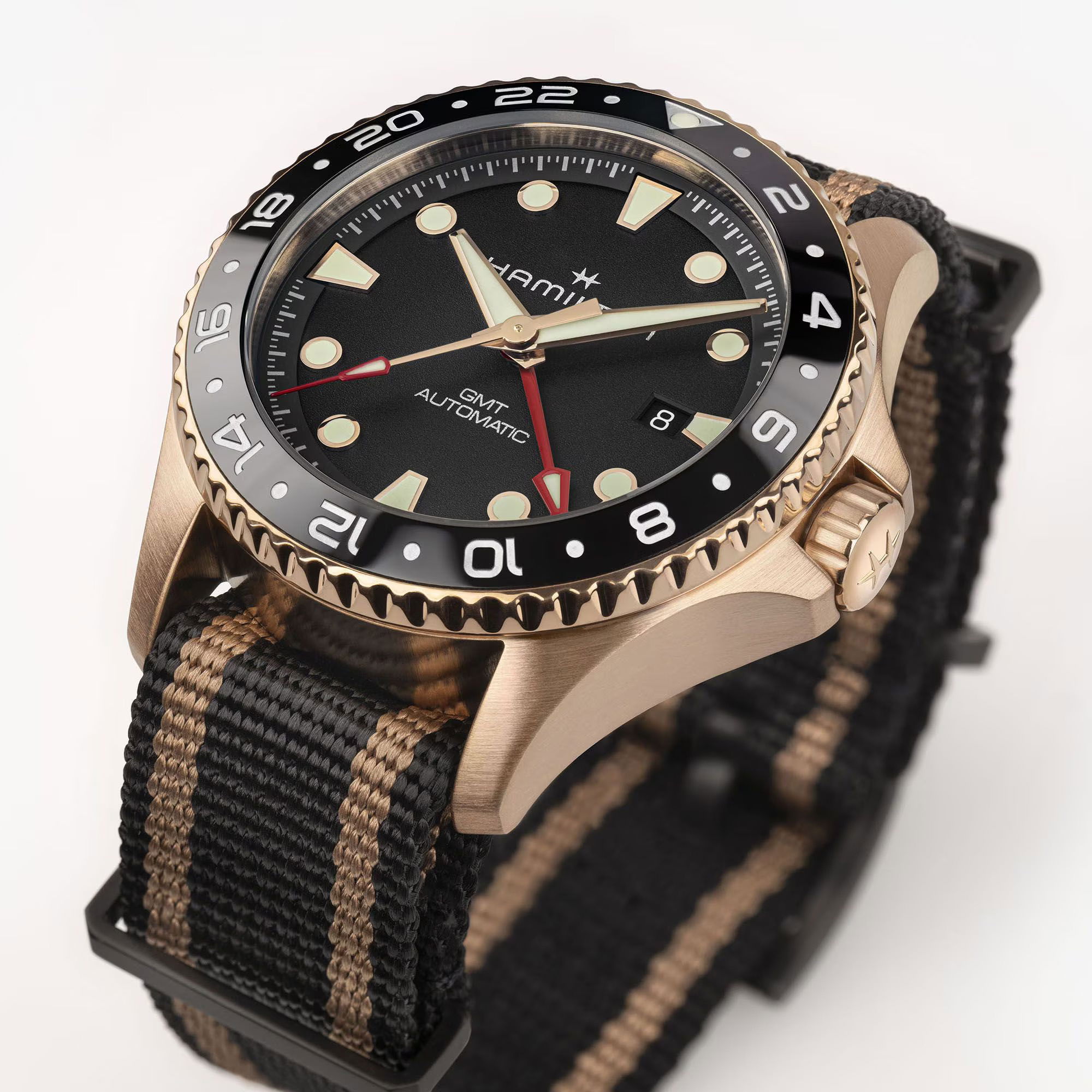Hamilton Khaki Navy Scuba Automatic GMT 43mm Bronze H82565930 Erkek Kol Saati
