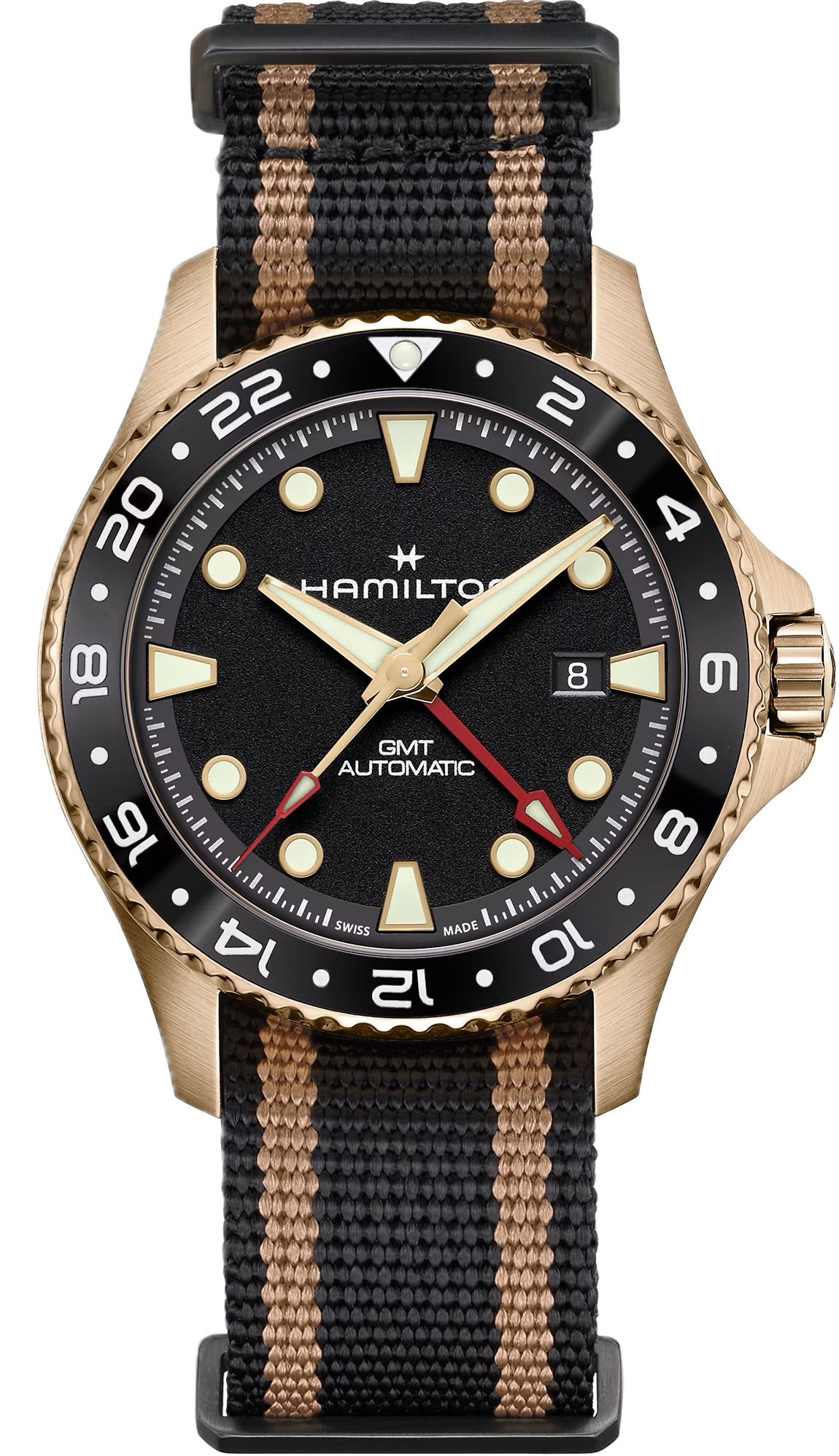 Hamilton Khaki Navy Scuba Automatic GMT 43mm Bronze H82565930 Erkek Kol Saati