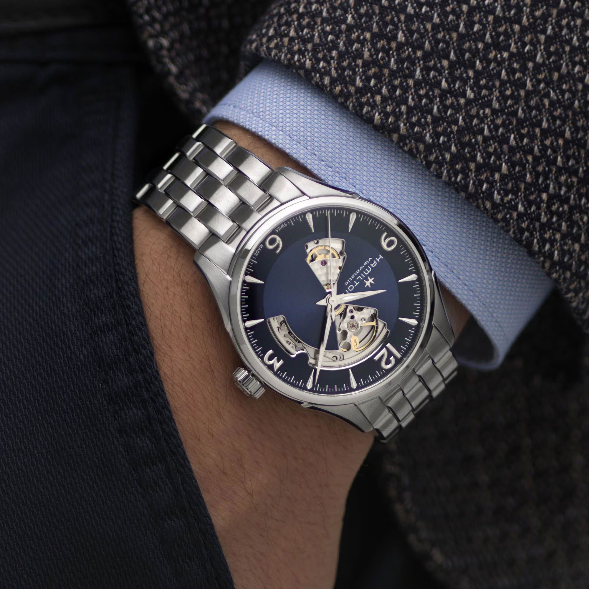 Hamilton Jazzmaster Open Heart Automatic 42mm H32705141 Erkek Kol Saati