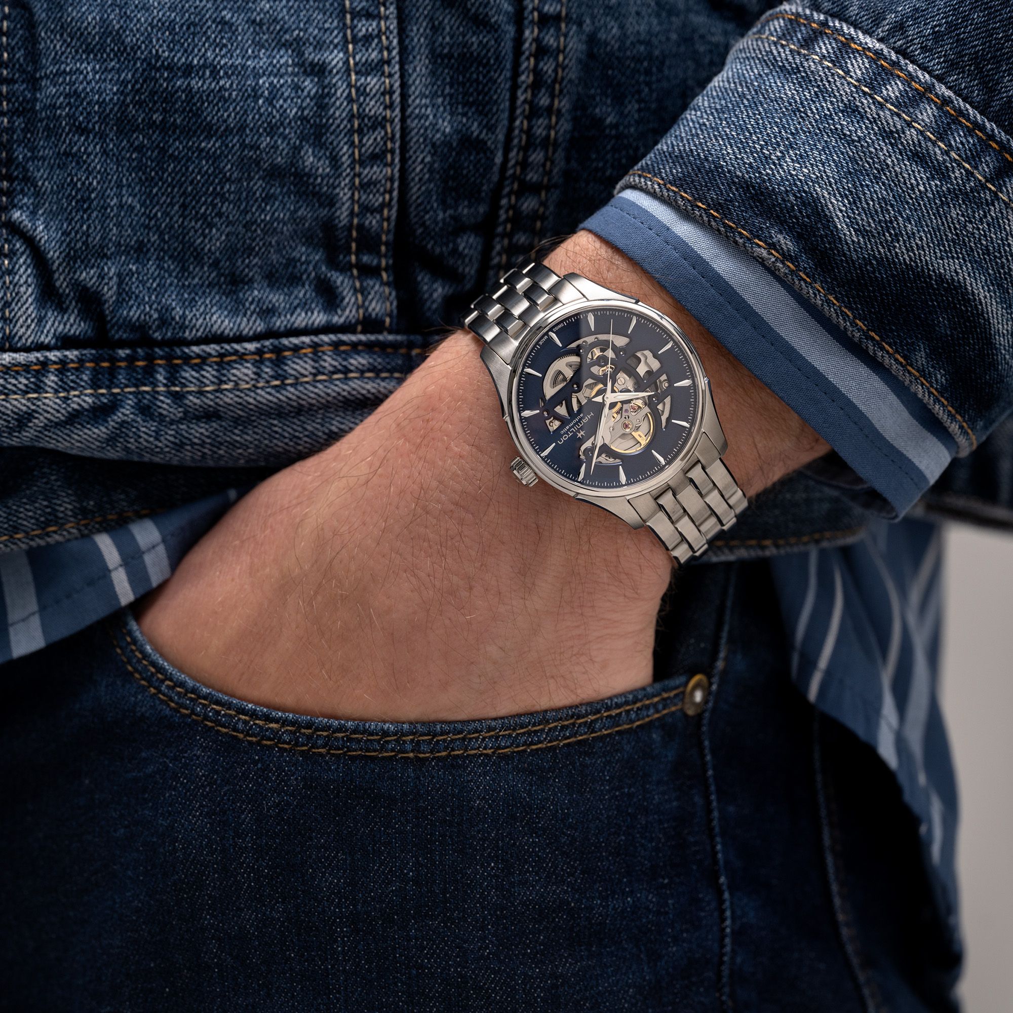 Hamilton Jazzmaster Skeleton Automatic 40mm H42535141 Erkek Kol Saati