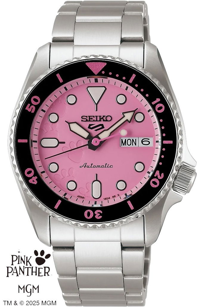 Seiko 5 Sports Automatic SRPM07K1Pink Panther Limited Edition Yedek Kordonlu