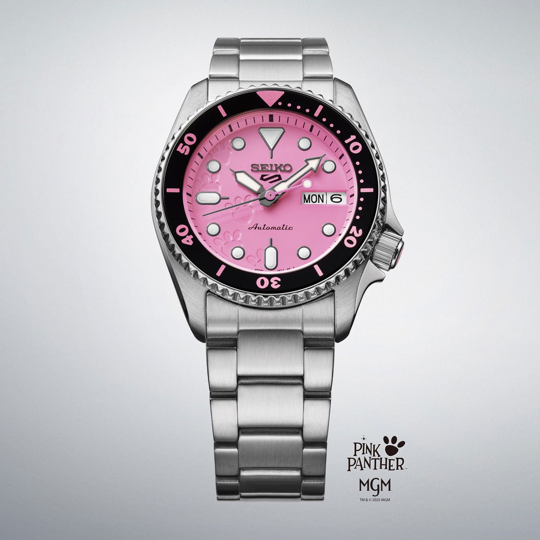 Seiko 5 Sports Automatic SRPM07K1Pink Panther Limited Edition Yedek Kordonlu