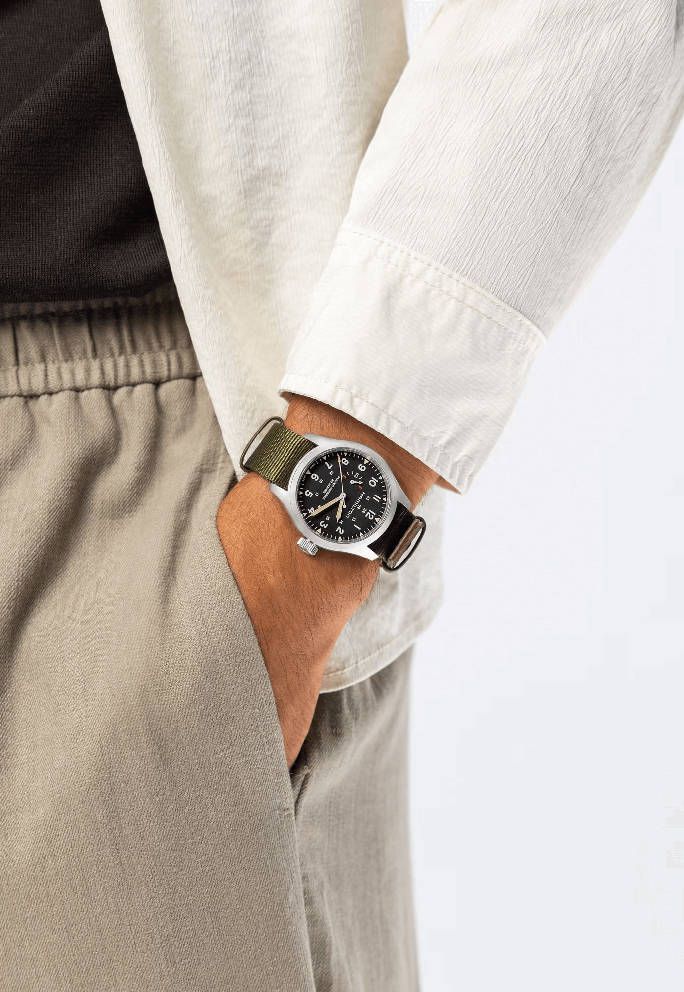 Hamilton Khaki Field Automatic Power Reserve 40 mm H69509930 Erkek Kol Saati
