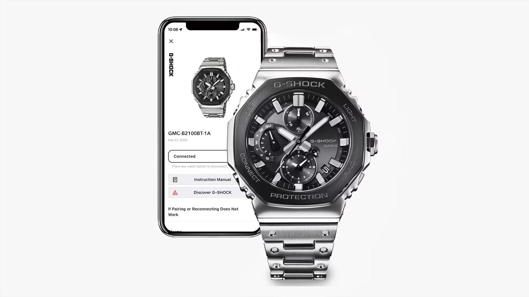 Casio G-SHOCK Premium Solar GMC-B2100BT-1ADR Bluetooth Bağlantılı Kol Saati