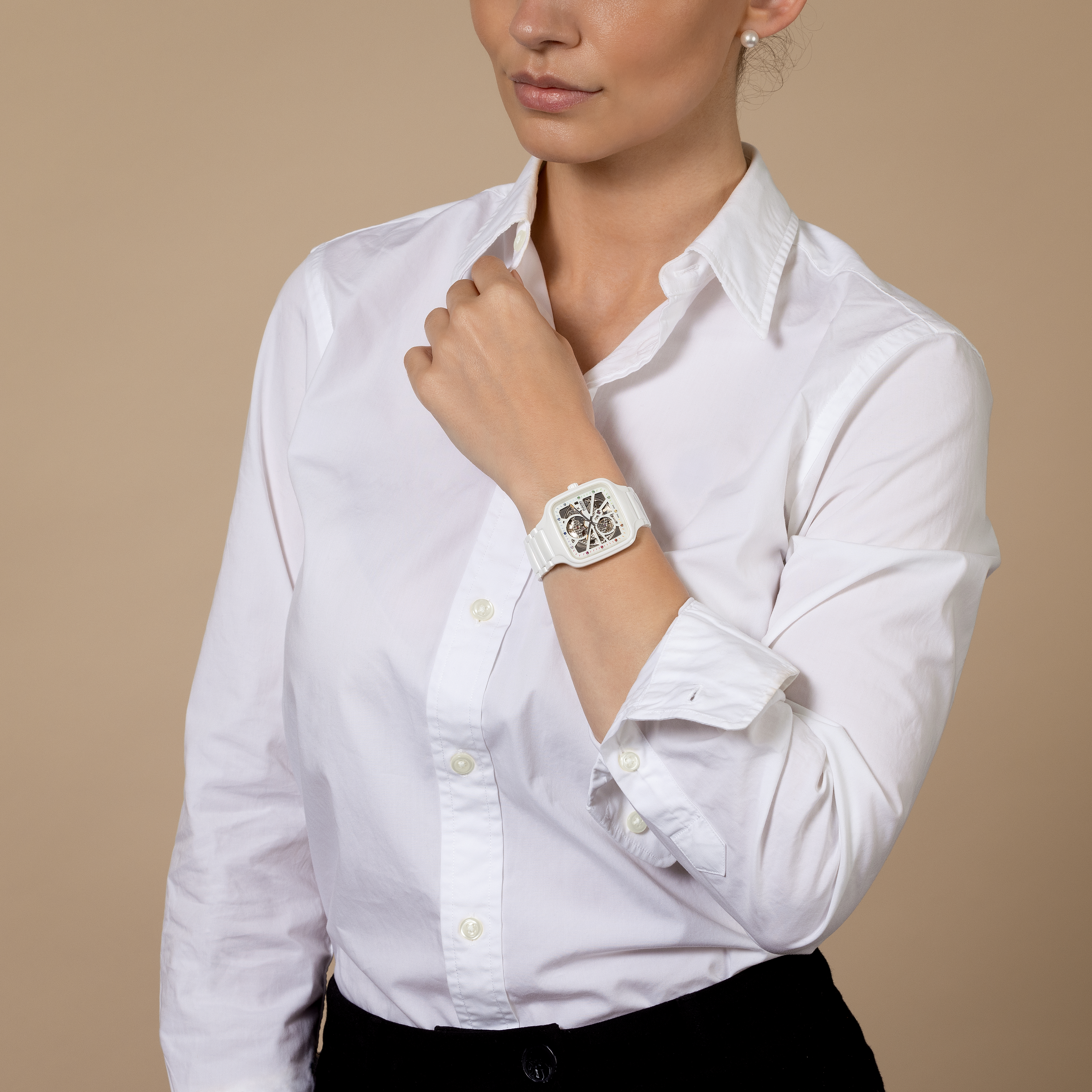 Rado True Square Automatic Open Heart R27073712 Kol Saati