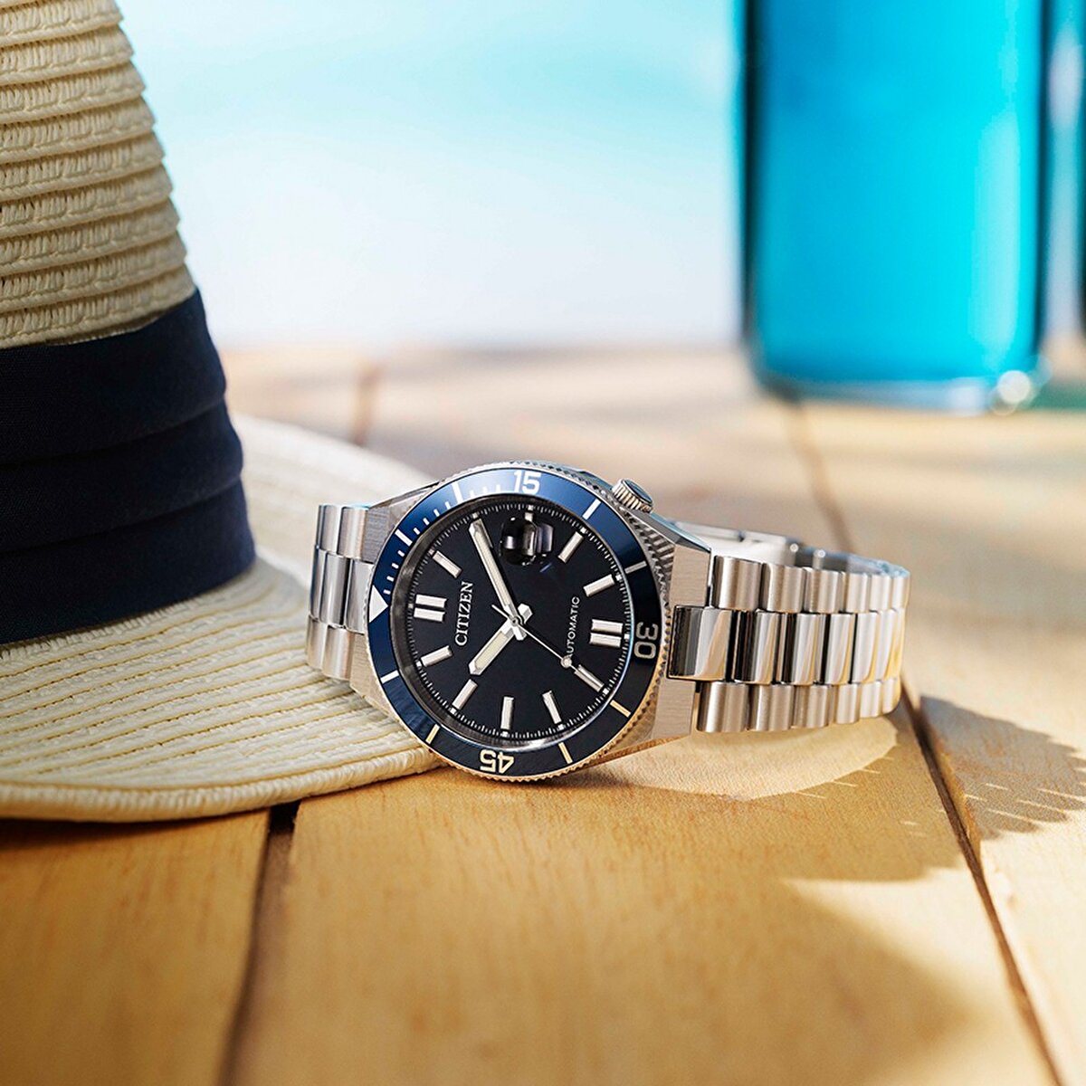 Citizen Tsuyosa Shore Navy Blue Automatic NJ0230-59L Erkek Kol Saati