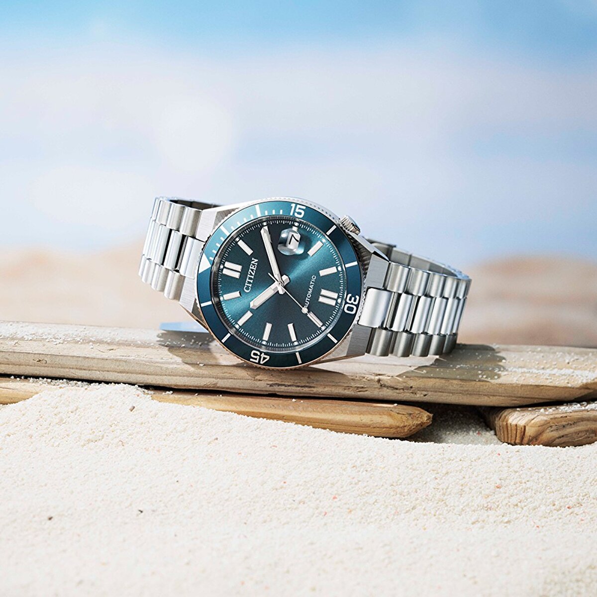 Citizen Tsuyosa Shore Petrol Blue Automatic NJ0231-56L Erkek Kol Saati