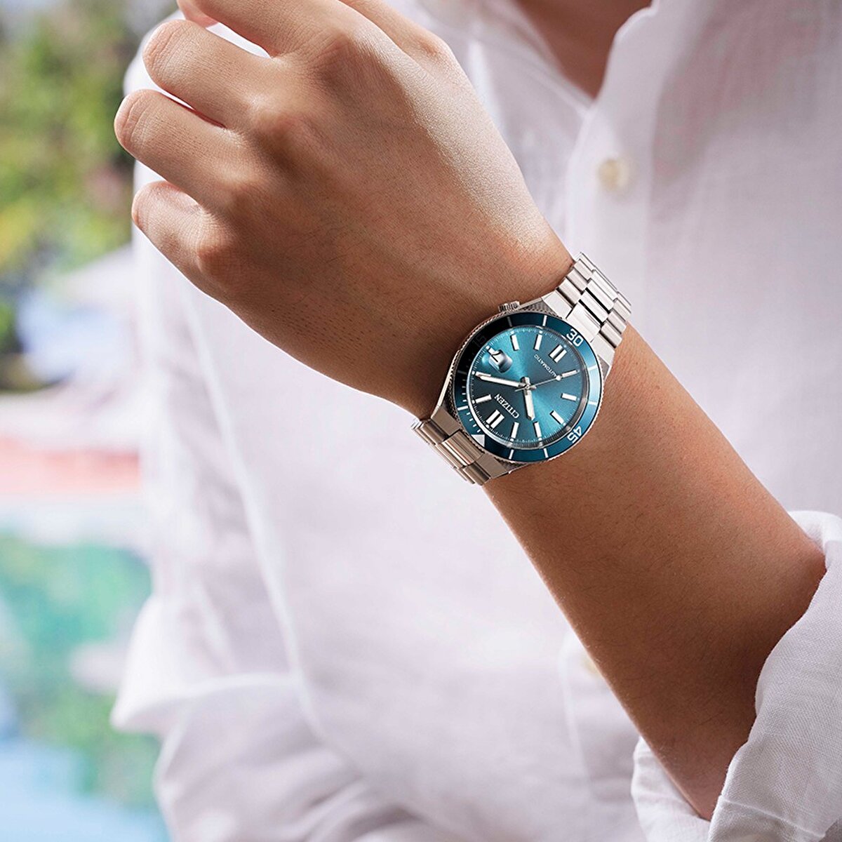 Citizen Tsuyosa Shore Petrol Blue Automatic NJ0231-56L Erkek Kol Saati