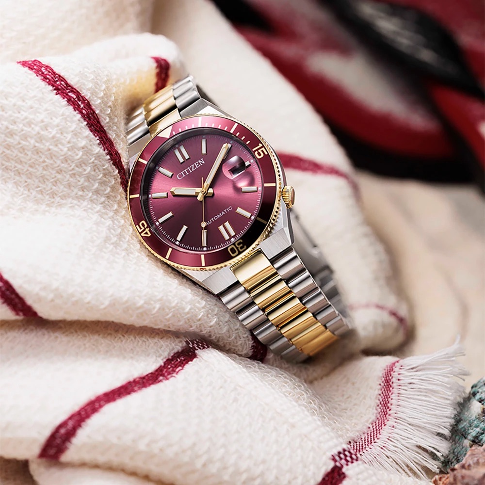 Citizen Tsuyosa Shore Coral Red Automatic NJ0234-58X Erkek Kol Saati