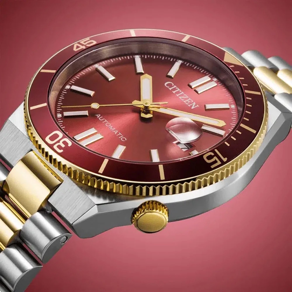 Citizen Tsuyosa Shore Coral Red Automatic NJ0234-58X Erkek Kol Saati