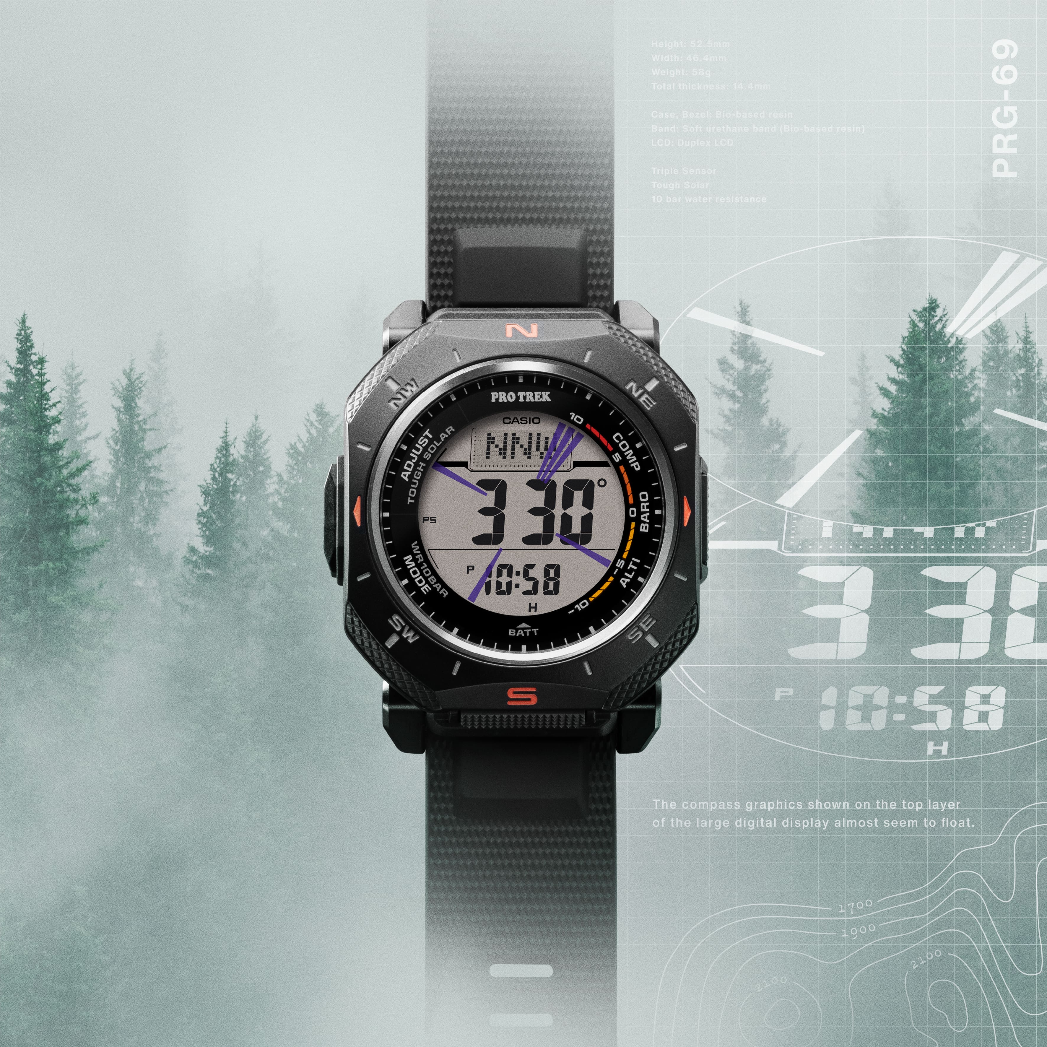Casio Pro-Trek Tough Solar PRG-69-1DR Erkek Kol Saati