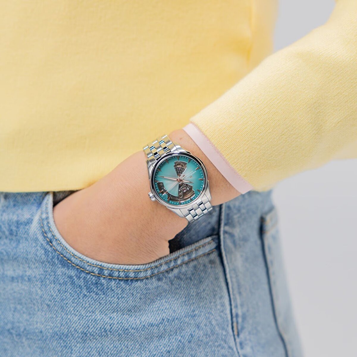 Hamilton Jazzmaster Open Heart Lady Automatic 36mm H32215143 Kadın Kol Saati