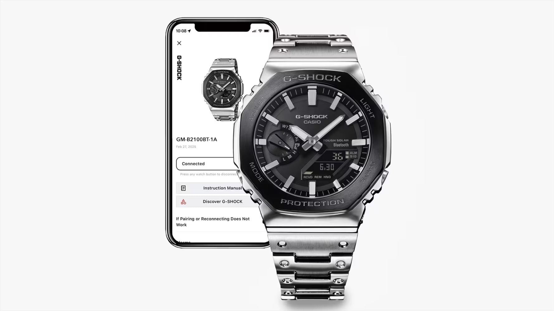 Casio G-SHOCK Premium Solar GM-B2100BT-1ADR Bluetoothlu Kol Saati